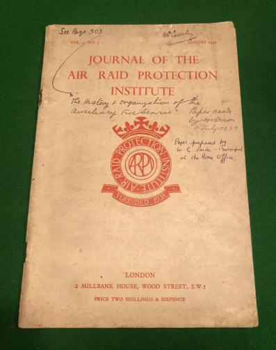 AUG.1939 Journal of the ARP Institute.