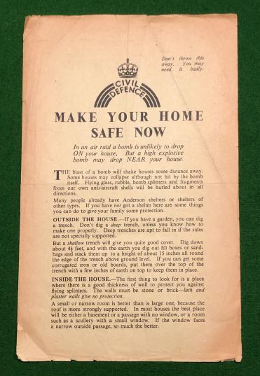 CD Leaflet ' Make Your Home Safe '.