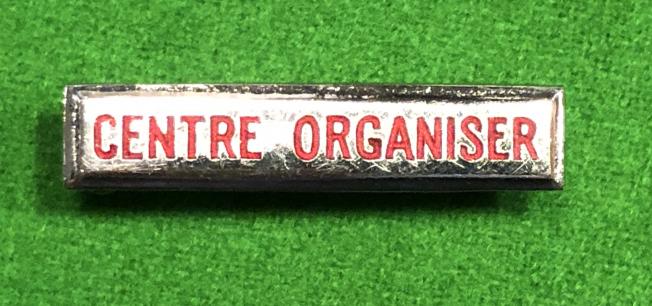 WVS Centre Organiser' rank ' bar.