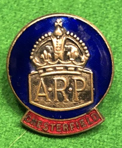 Chesterfield ARP Lapel badge.