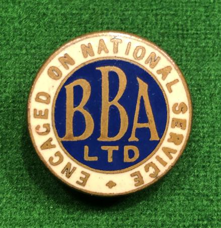 BBA Ltd - Engaged on National Service Lapel Badge.