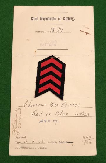 Sealed Pattern - ARP War Service Chevrons.