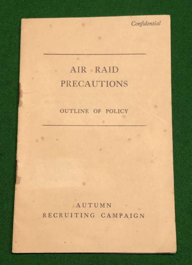 Air Raid Precautions - Outline of Policy.