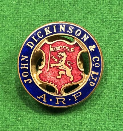 John Dickinson & Co. Ltd ARP badge.