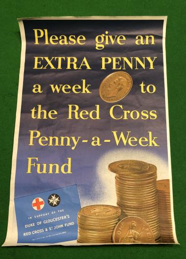 Red Cross Penny a Week Fund Poster.