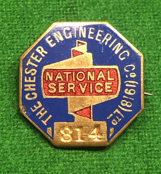 Chester Engineering Co.Ltd. National Service Lapel Badge.