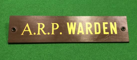 ARP Warden door sign.