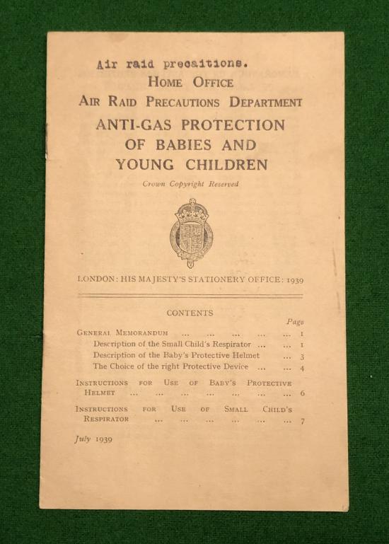 ARP Leaflet Anti-Gas Protection of Babies and Young Children.