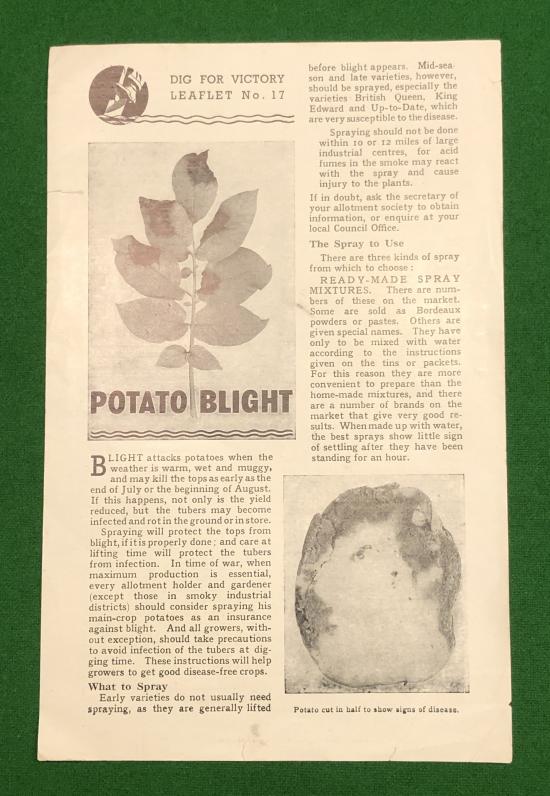 Dig for Victory Leaflet No.17 - Potato Blight.