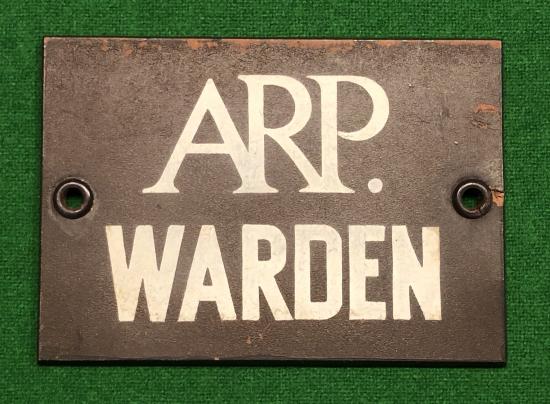 ARP Warden sign.