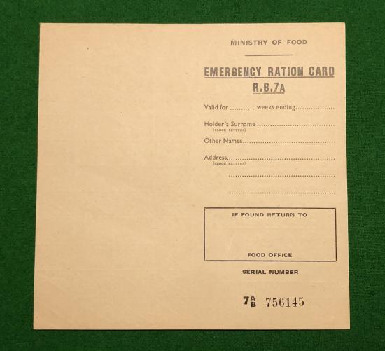 Emergency Ration Card R.B.7A.