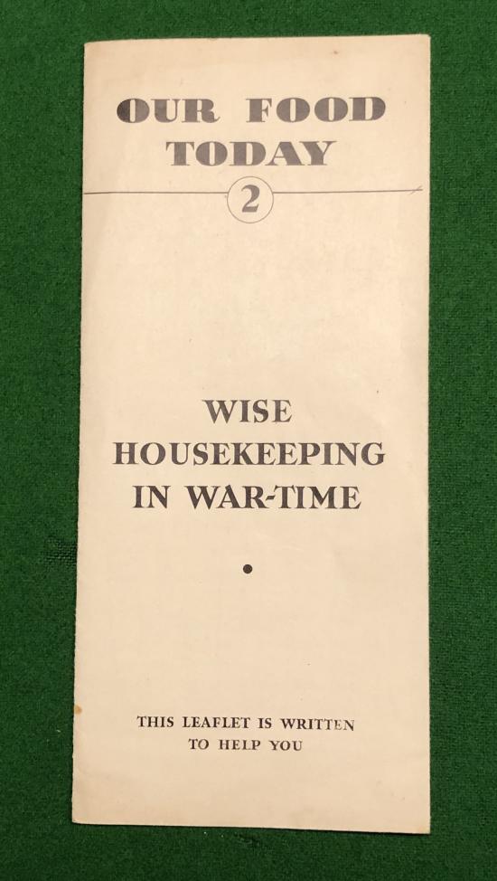 Wise Housekeeping in War-Time Leaflet.