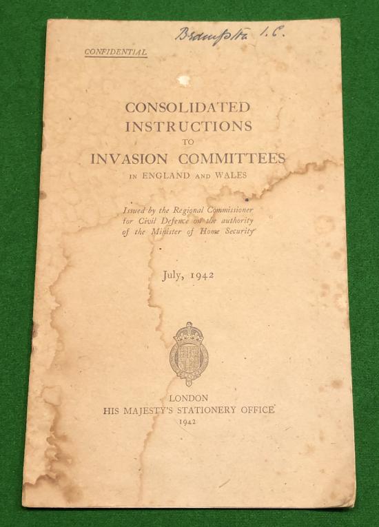 Consolidated Instructions to Invasion Committees.