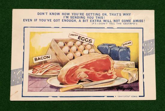 Comic Postcard - Rationing.