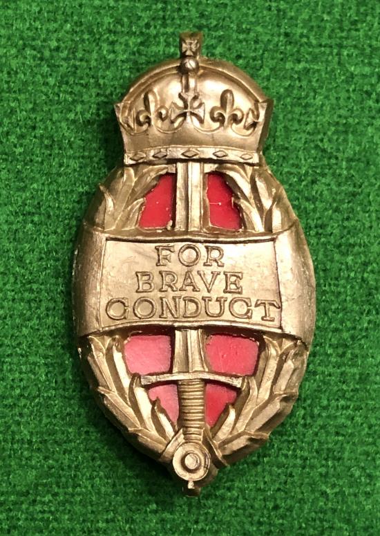 King's Commendation for Brave Conduct Badge for Civilians.
