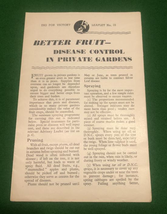 Dig For Victory leaflet No.18 ' Better Fruit '.