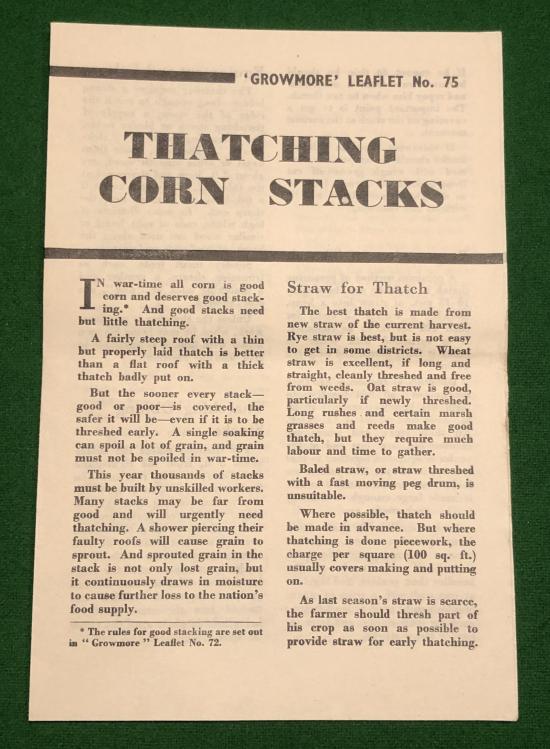 Growmore Leaflet - Thatching Corn Stacks.