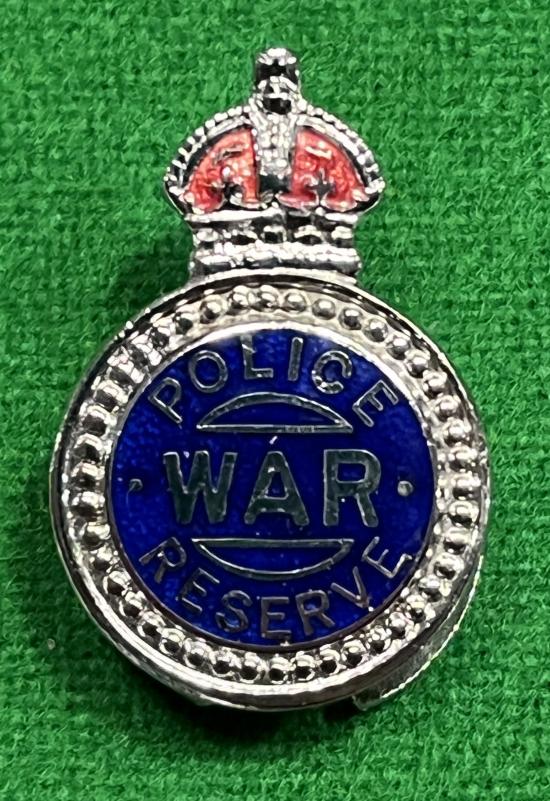 Police War Reserve lapel badge.