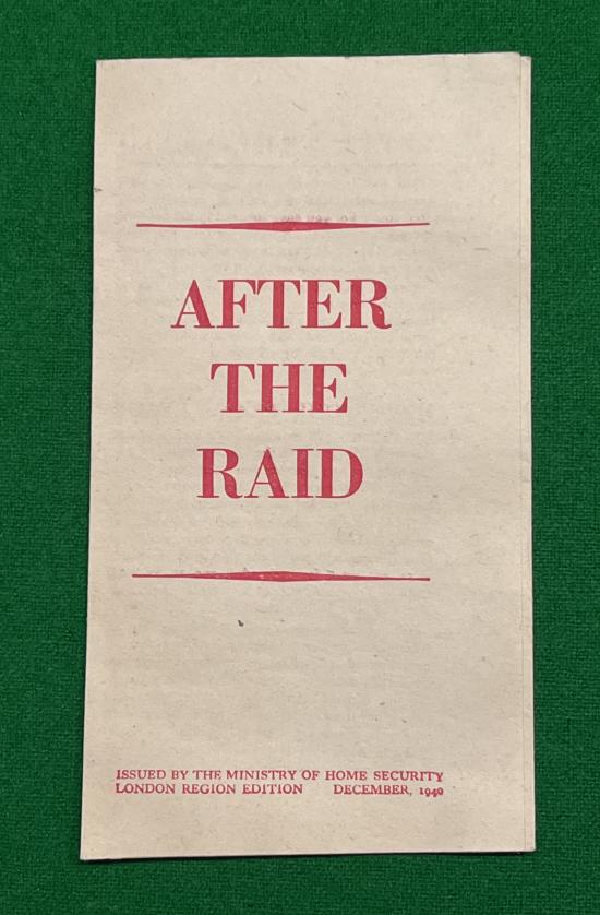 After the Raid Leaflet - London Edition.