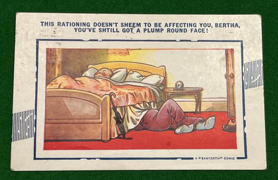 Comic Postcard - Rationing.