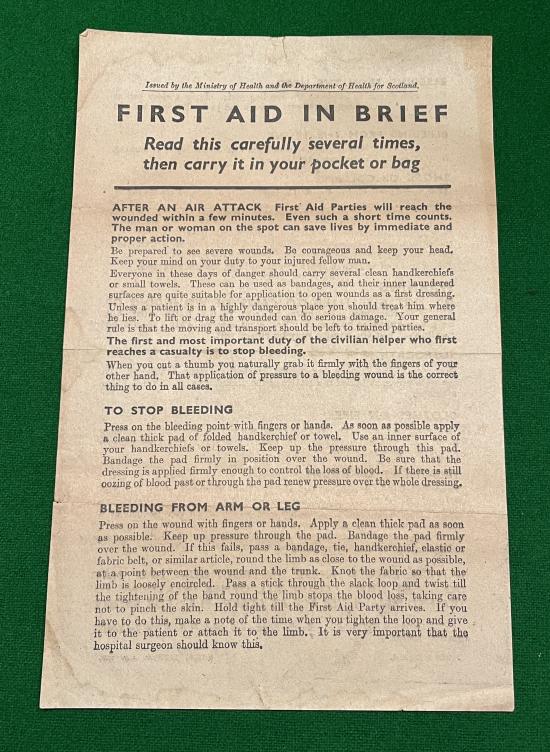 First Aid in Brief Leaflet.