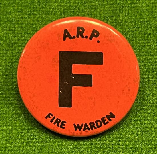 ARP Fire Warden badge.