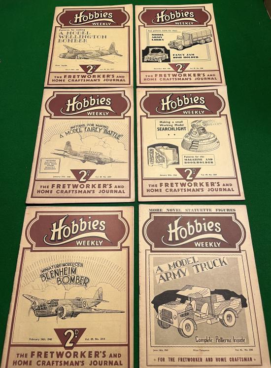 Wartime Hobbies Weekly Magazines.