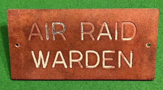 Air Raid Warden Sign.