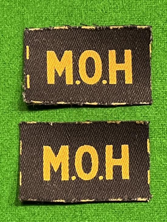 M.O.H. Civil Defence Shoulder Titles.