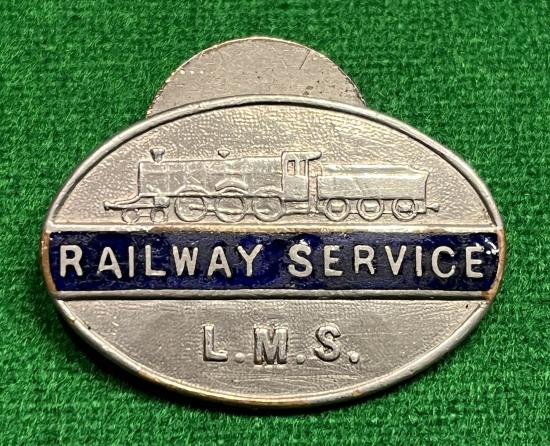 Chromed LMS Railway Service lapel badge.