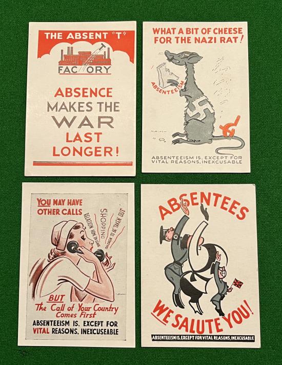 Industrial Propaganda Cards - Absenteeism.