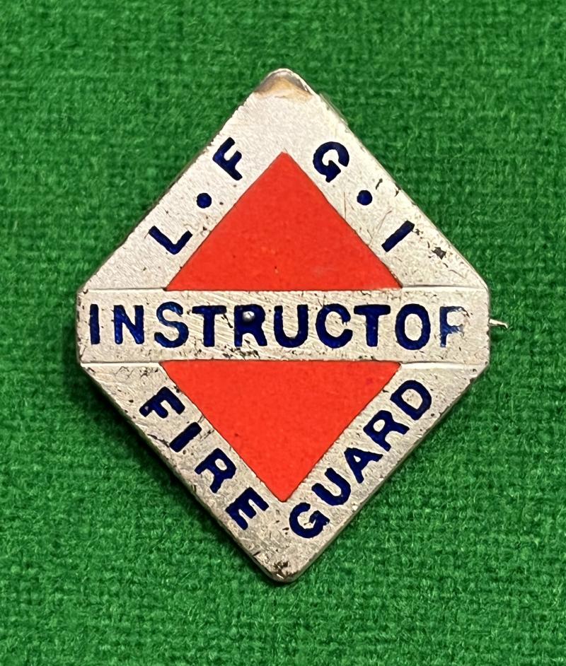 Fire Guard Instructor's Lapel Badge.