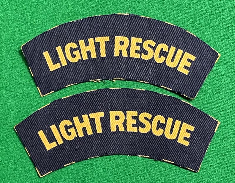 Printed Light Rescue shoulder titles.