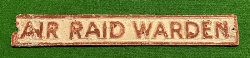 Air Raid Warden sign.