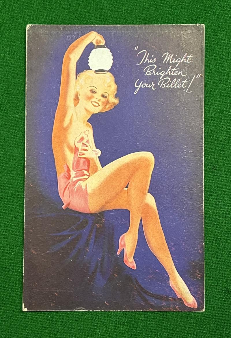 Wartime Pin-Up Postcard.