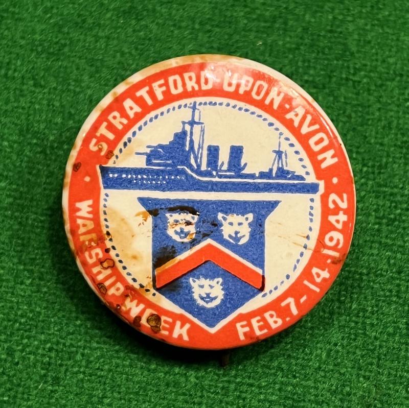 Stratford Warship Week Lapel Badge.