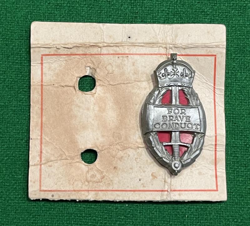 King's Commendation for Brave Conduct Badge for Civilians.