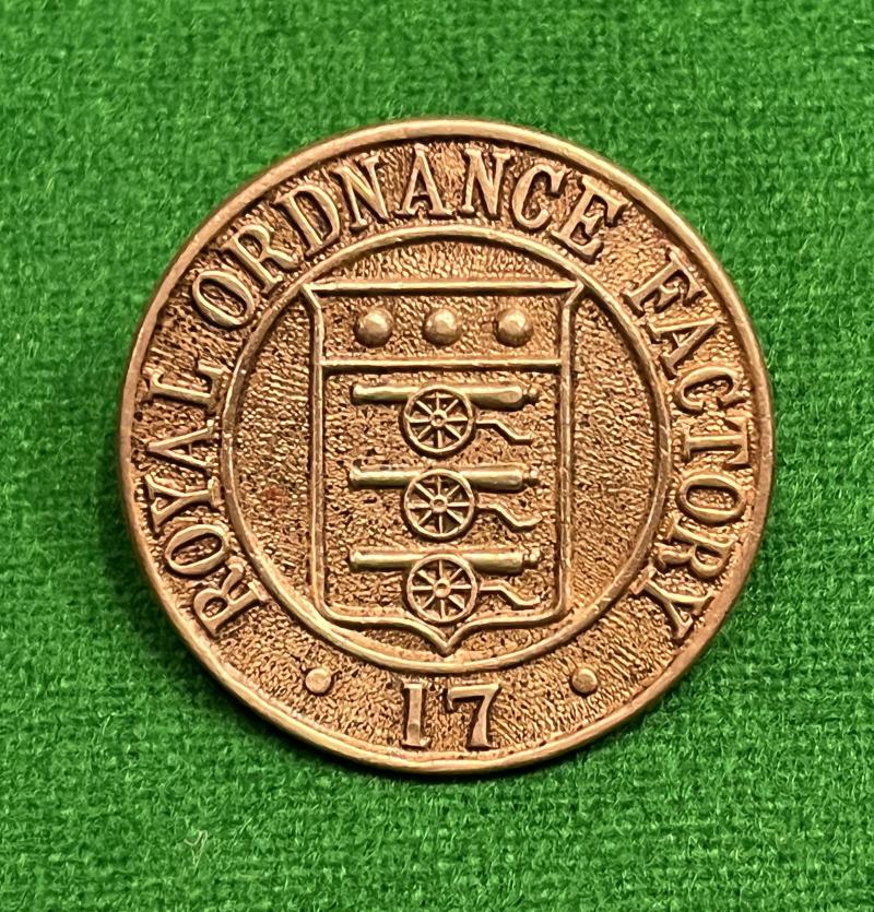 Royal Ordnance Factory lapel badge - No.17