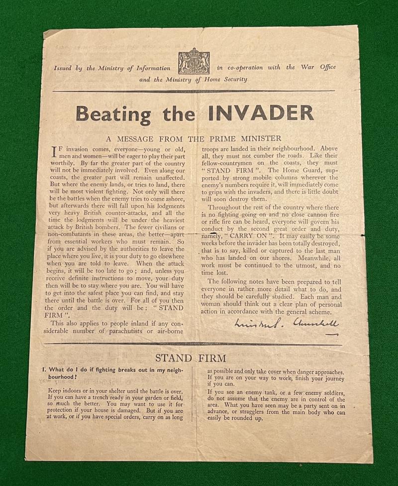 If the Invader Comes leaflet.