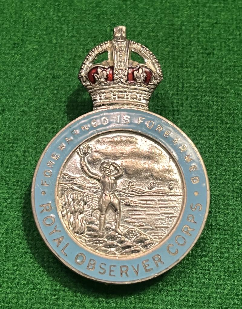 Royal Observer Corps lapel badge.