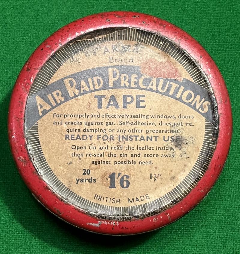 Air Raid Precautions Tape Tin & Contents.