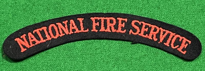 National Fire Service Shoulder title.