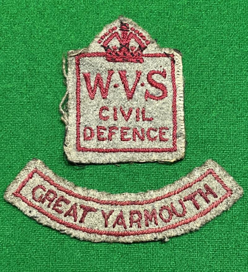 Early WVS Great Yarmouth Civil Defence arm badge.