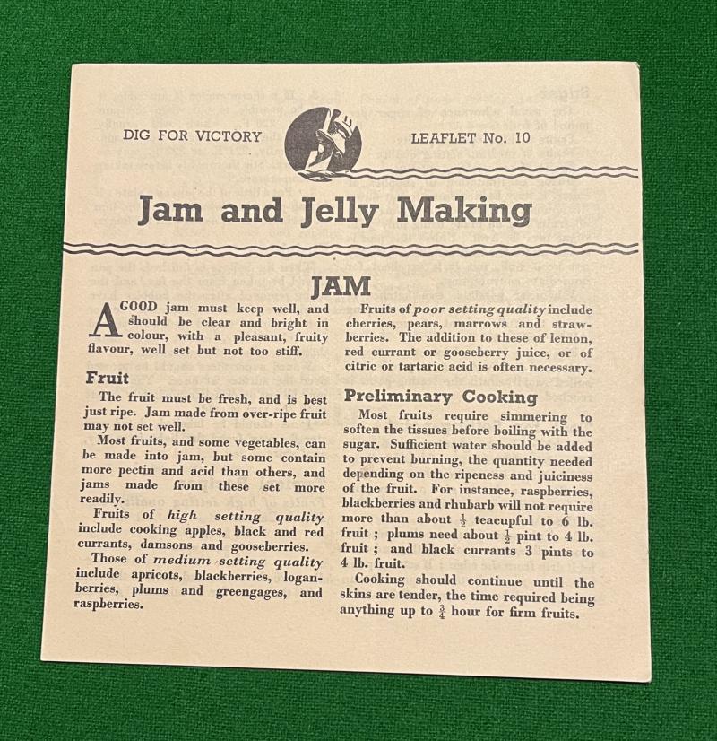 Dig For Victory leaflet No.10 Jam & Jelly Making.