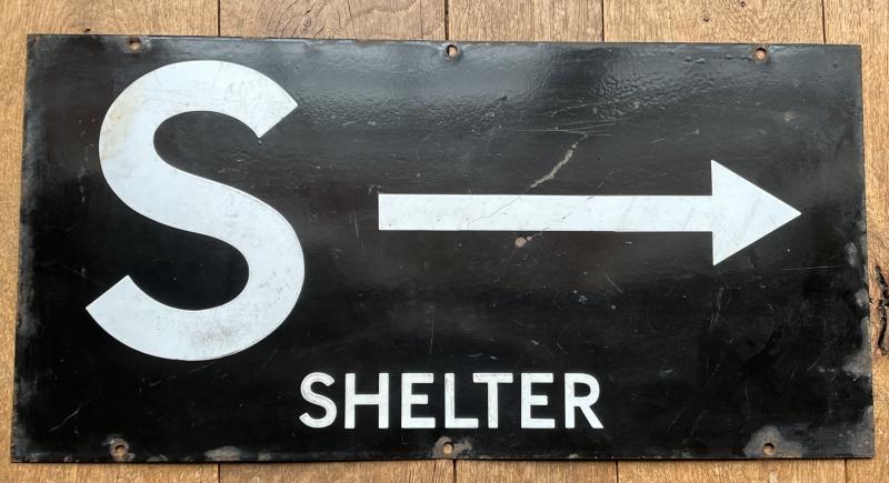 Enamel Shelter Sign.