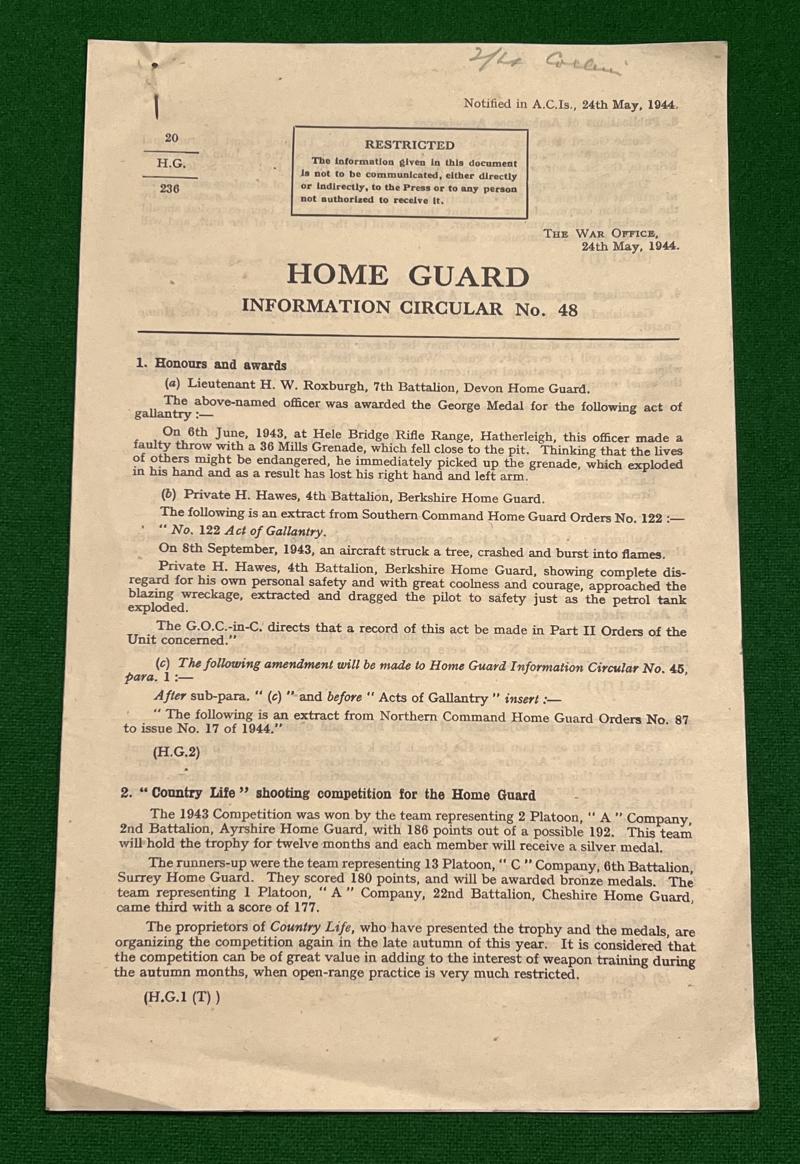 Home Guard Info. Circular No.48