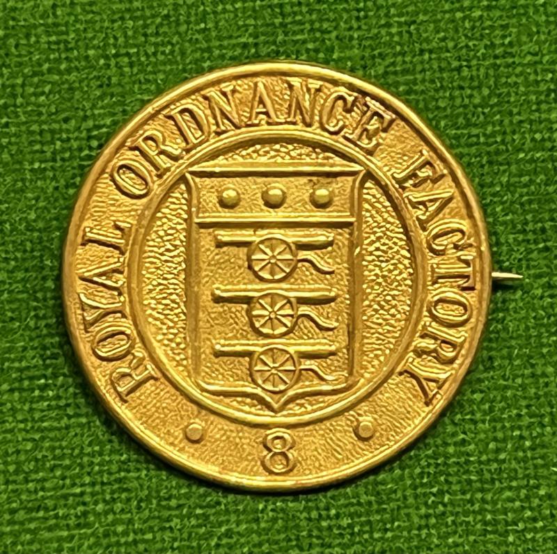 Royal Ordnance Factory lapel badge. ROF 8.