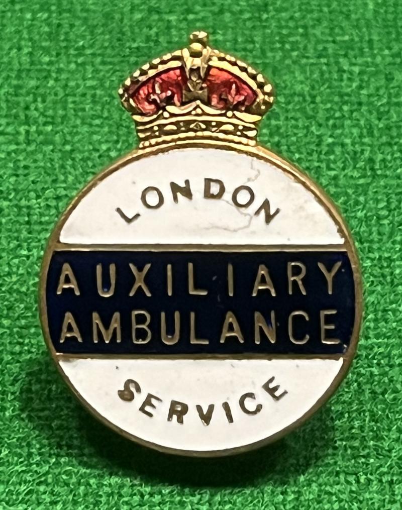 London Auxiliary Ambulance Service lapel badge.