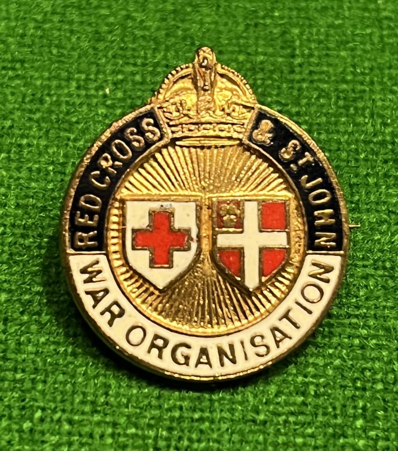 Red Cross & St John's War Organisation Lapel badge.