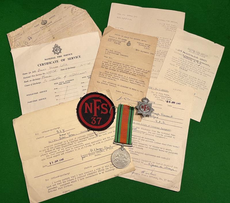 N.F.S.37 Insignia and Ephemera grouping.